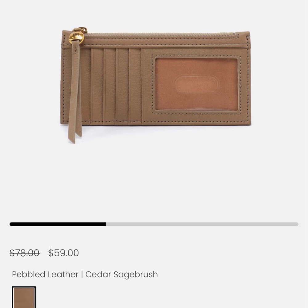 Hobo - Tan Leather Card Holder Wallet - Picture 2 of 5
